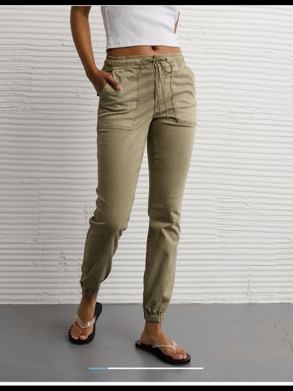 AE Next Level High-Waisted Jegging Jogger - Camo Green - 12 Long